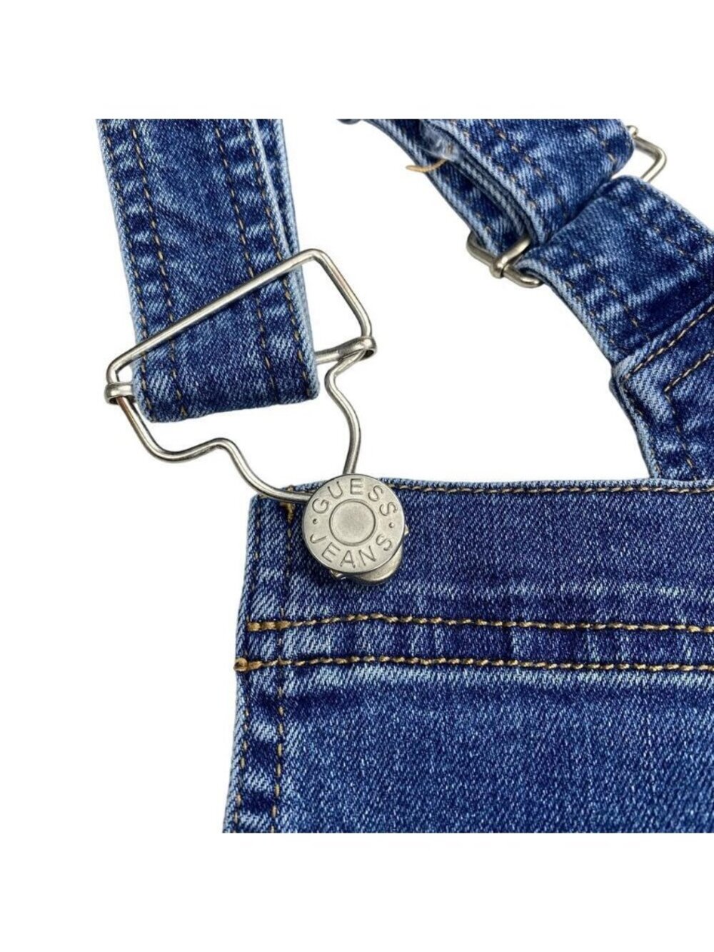 Guess Women's Denim Blue Shortalls - Picture 4 of 9